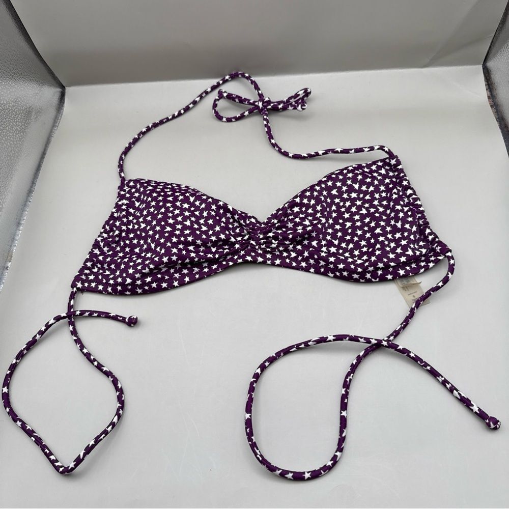 Victoria's Secret Purple and White Star Bikini Top